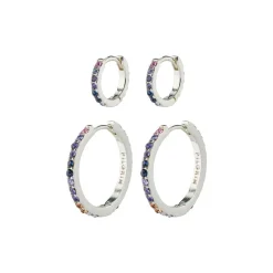 PILGRIM Reign Hoop 2-pack Örhängen Silver 662416803