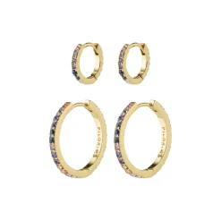 PILGRIM Reign Hoop 2-pack Örhängen Guld 662412803