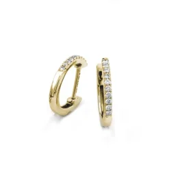Örhängen i 18K Guld med 0.09ct TW/SI Diamanter – MSF58G