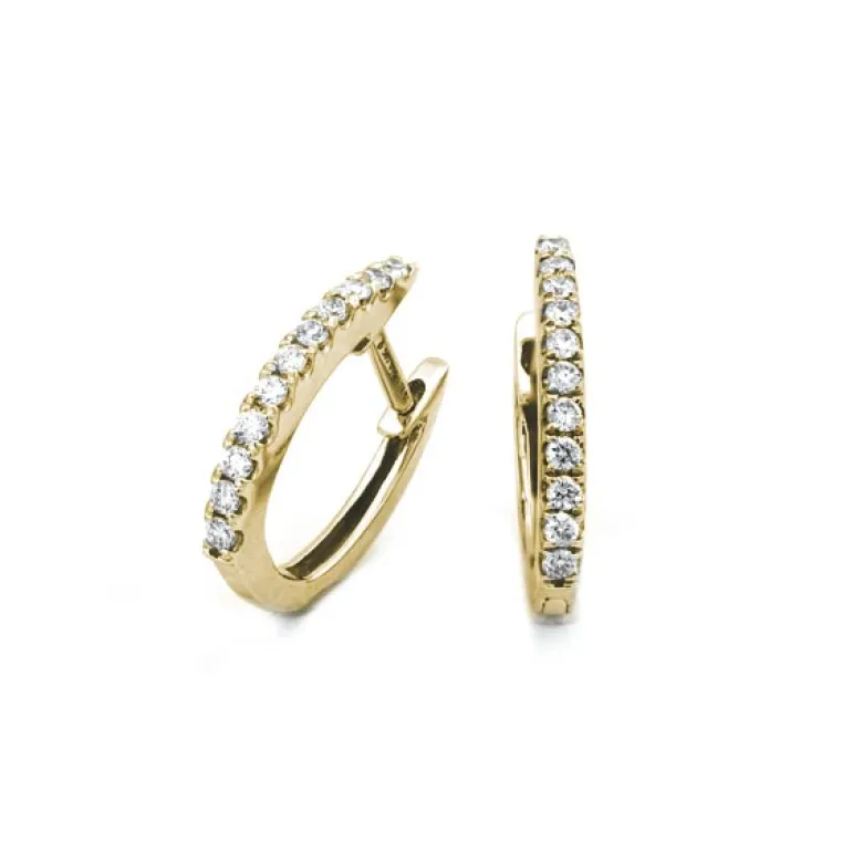 Örhängen i 18K Guld med 0.16ct TW/SI Diamanter – MSF52G
