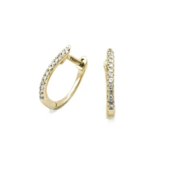 Örhängen i 18K Guld med 0.07ct TW/SI Diamanter – MSF51G