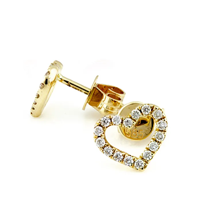 Örhängen i 18K Guld med 0.20ct TW/SI Diamanter – MSF09G