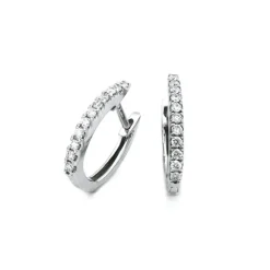 Örhängen i 18K Vitguld med 0.16ct TW/SI Diamanter – MSF52W