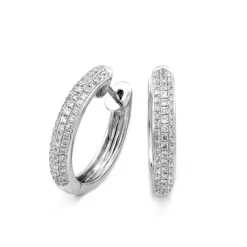 Örhängen i 18K Vitguld med 0.33ct TW/SI Diamanter – MSF54W
