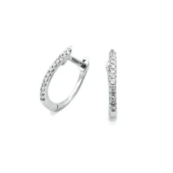 Örhängen i 18K Vitguld med 0.07ct TW/SI Diamanter – MSF51W