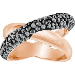 Swarovski Crystal Cross Black & Rosé 5372888