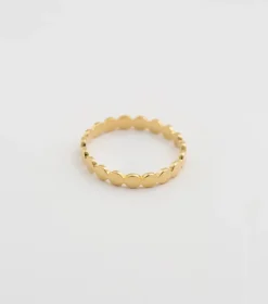 Syster P Beaches Flat Dot Ring Guld