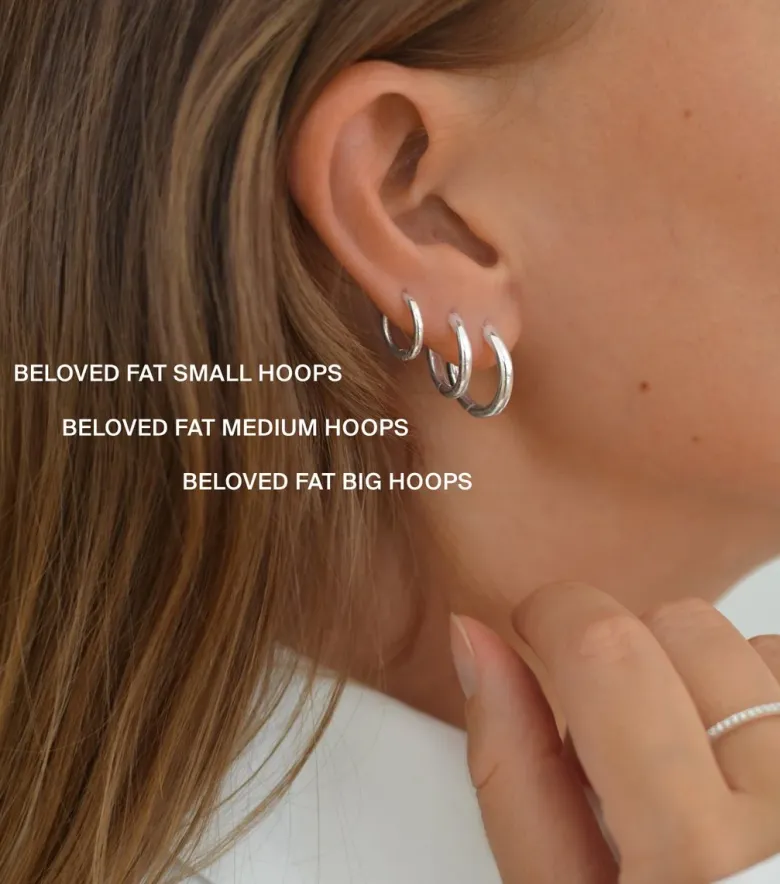 Syster P Beloved Fat Big Hoops Örhängen Silver