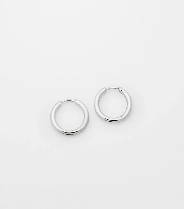 Syster P Beloved Fat Medium Hoops Örhängen Silver