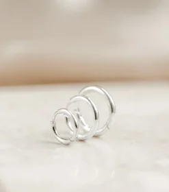 Syster P Beloved Fat Medium Hoops Örhängen Silver
