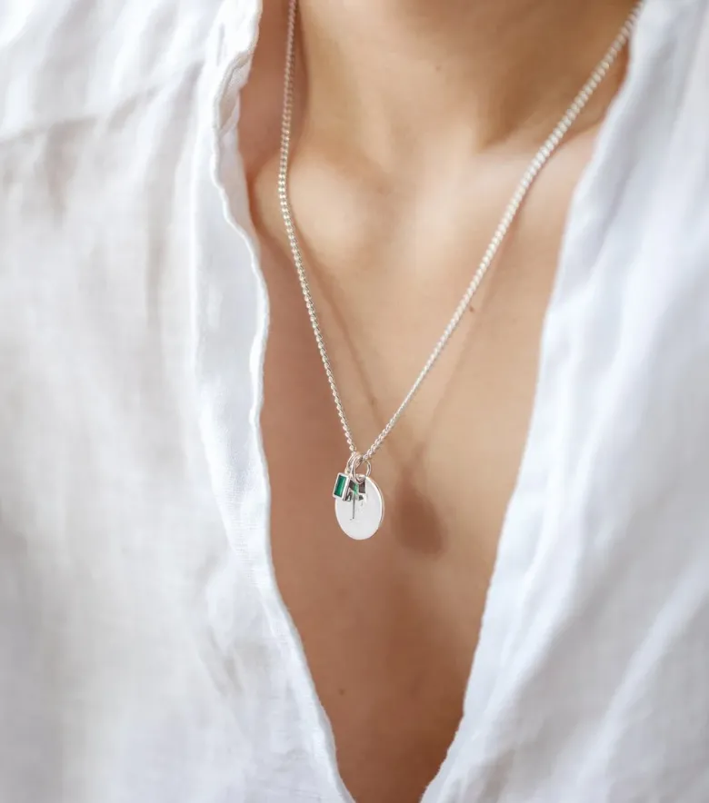 Syster P Beloved Kort Curb Kedja Silver