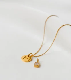 Syster P Beloved Squared Hänge Moonstone Guld