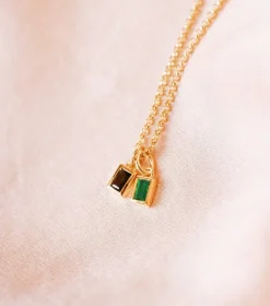 Syster P Beloved Squared Hänge Green Onyx Guld