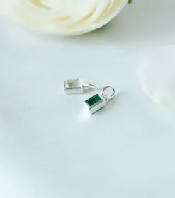 Syster P Beloved Squared Hänge Crystal Silver