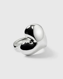 Syster P Bolded Heart Ring Silver