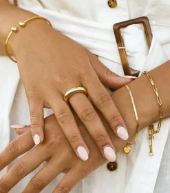 Syster P Bolded Ring Guld