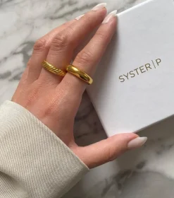 Syster P Bolded Ring Guld