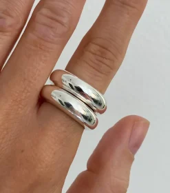 Syster P Bolded Ring Silver
