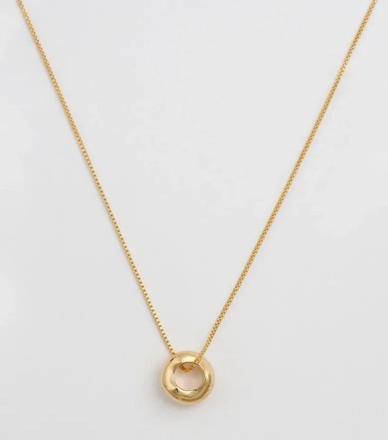 Syster P Bolded Wavy Halsband Guld