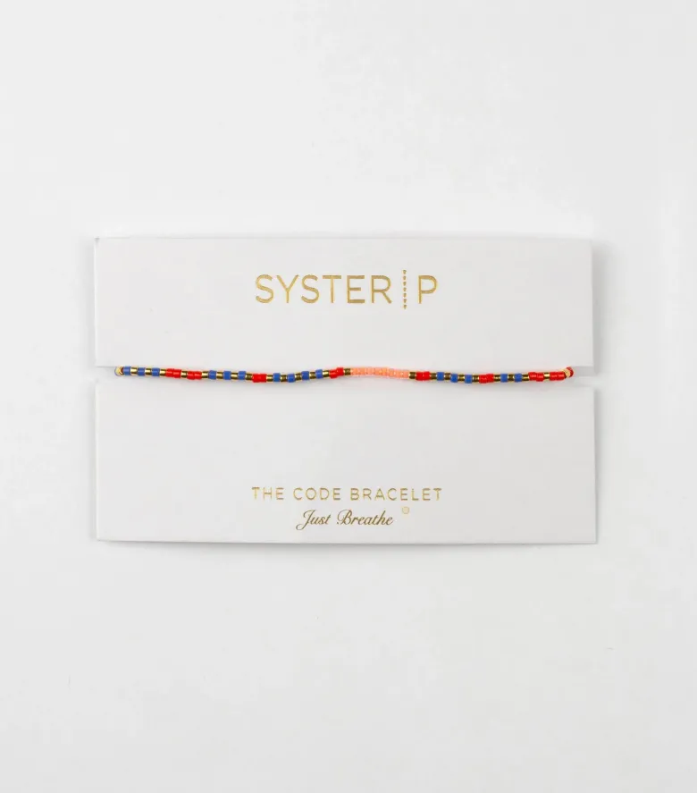 Syster P Code Armband Guld JUST BREATHE