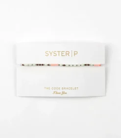 Syster P Code Armband Silver I LOVE YOU