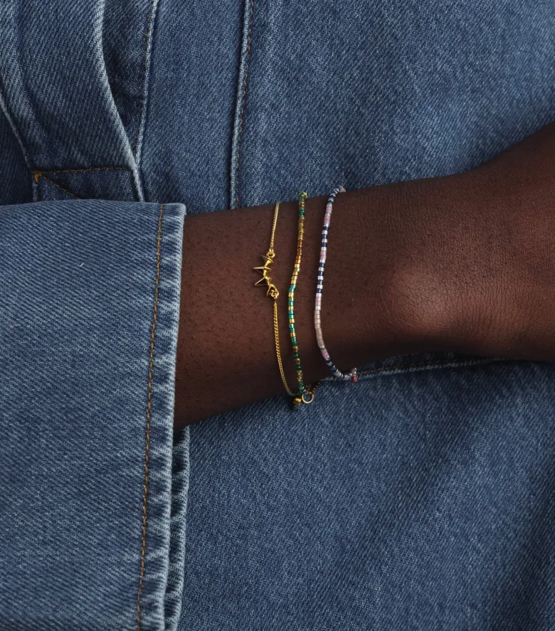 Syster P Code Armband Silver JUST BREATHE