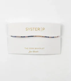 Syster P Code Armband Silver JUST BREATHE