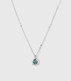 Syster P Florentina Halsband Silver Aquamarine