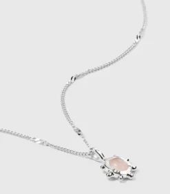 Syster P Florentina Halsband Silver Rosenkvarts