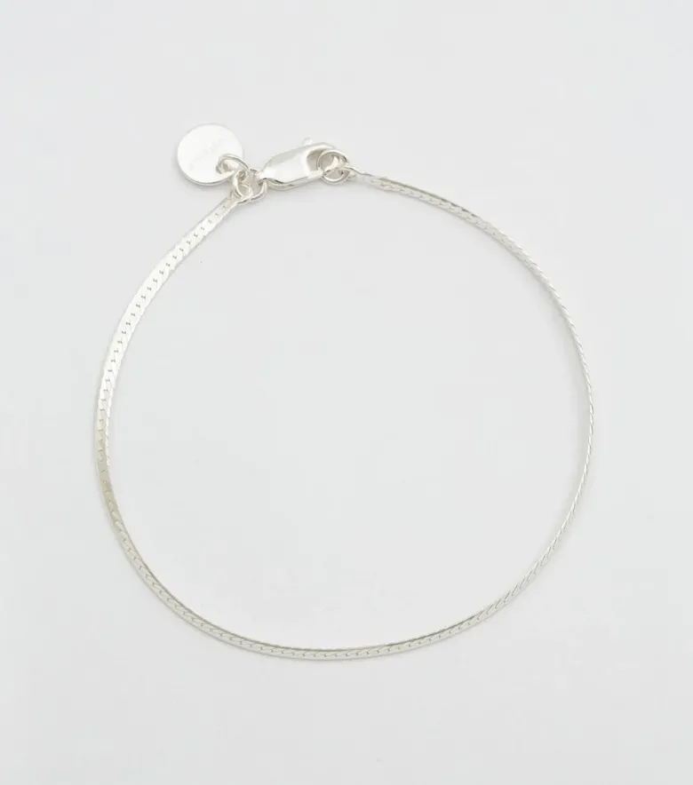 Syster P Herringbone Armband Silver