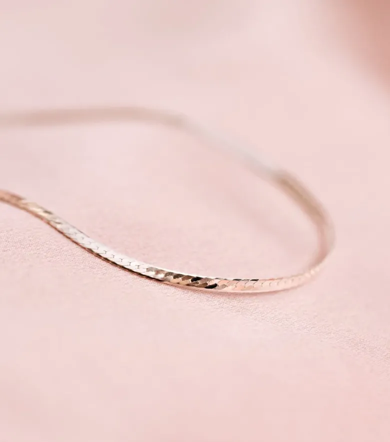 Syster P Herringbone Armband Silver