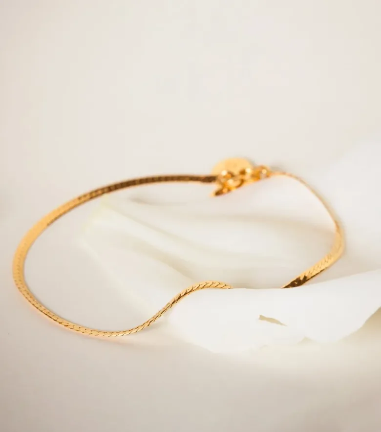 Syster P Herringbone Armband Guld