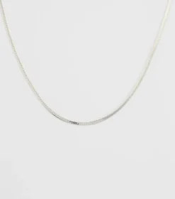Syster P Herringbone Halsband Silver