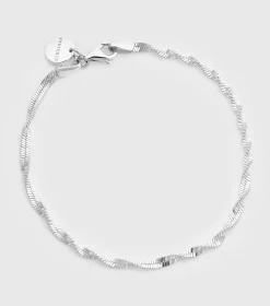 Syster P Herringbone Twisted Armband Silver
