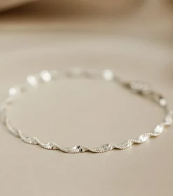 Syster P Herringbone Twisted Armband Silver