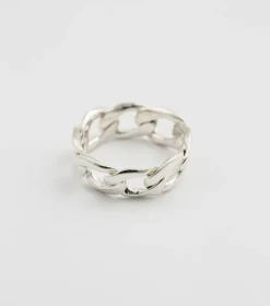 Syster P Links Curb Chain Ring Silver