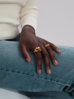 Syster P Moulded Narrow Ring Gold
