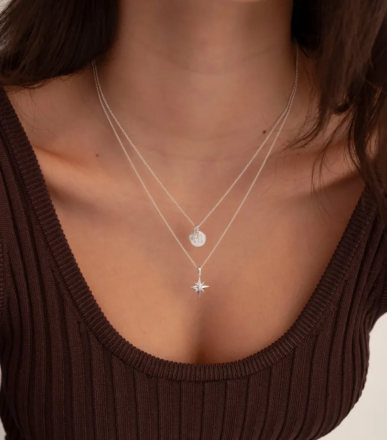 Syster P North Star Big Halsband Silver