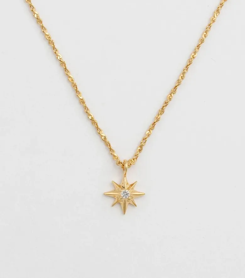Syster P North Star Kort Halsband Guld