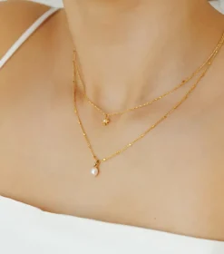 Syster P North Star Kort Halsband Guld