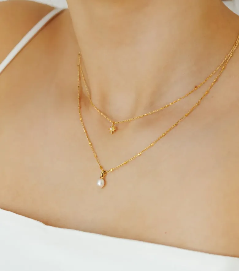 Syster P North Star Kort Halsband Guld