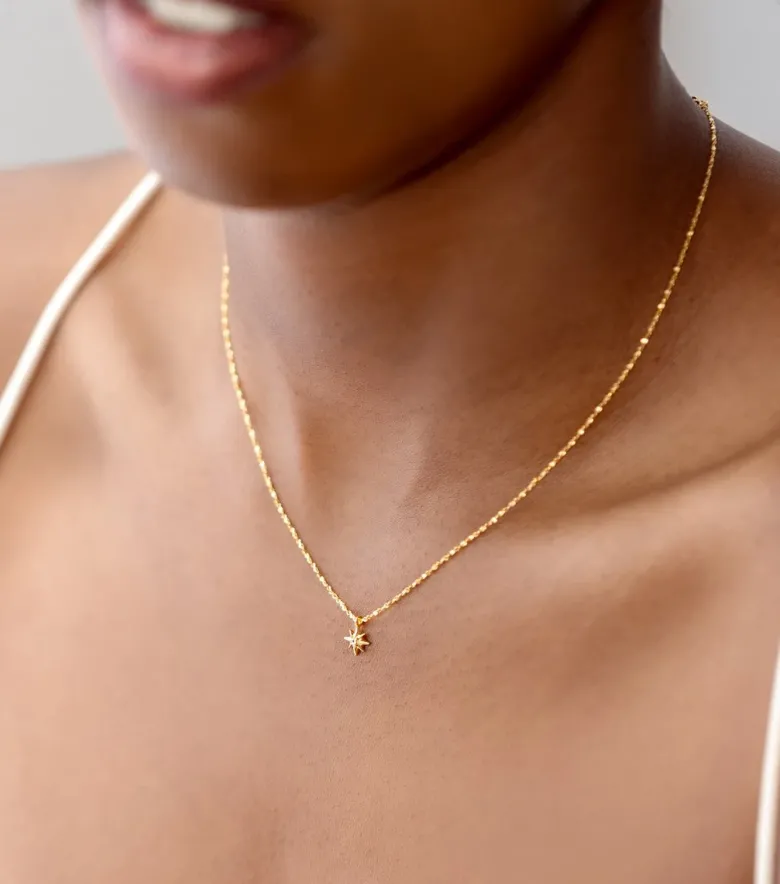 Syster P North Star Kort Halsband Guld