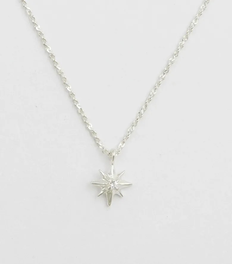 Syster P North Star Kort Halsband Silver