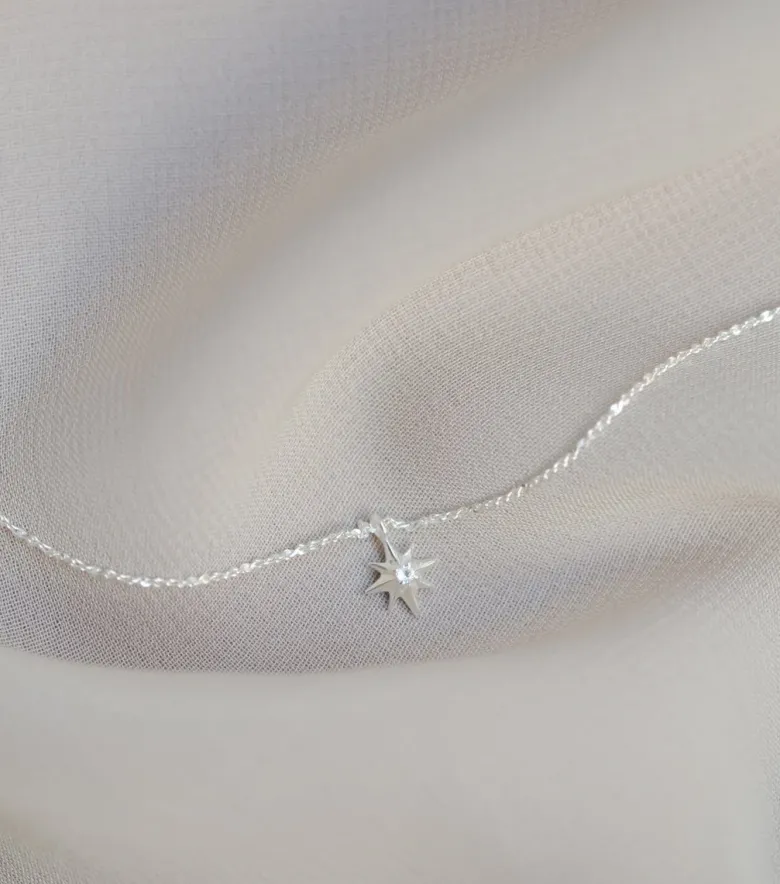 Syster P North Star Kort Halsband Silver
