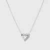 Syster P Puff Heart Halsband Silver