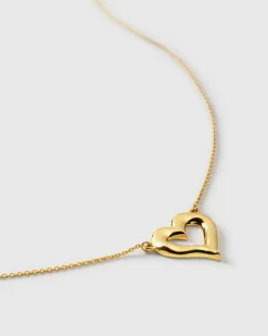 Syster P Puff Heart Halsband Guld