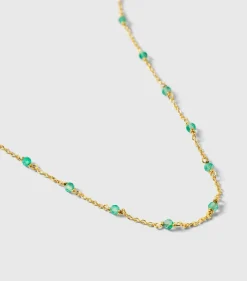 Syster P Santa Monica Armband Guld Green Onyx