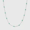 Syster P Santa Monica Halsband Silver Green Onyx