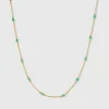 Syster P Santa Monica Halsband Guld Green Onyx