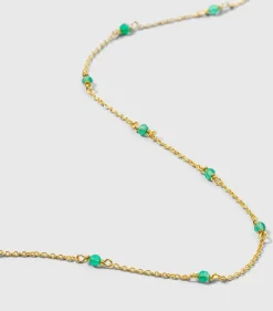 Syster P Santa Monica Halsband Guld Green Onyx